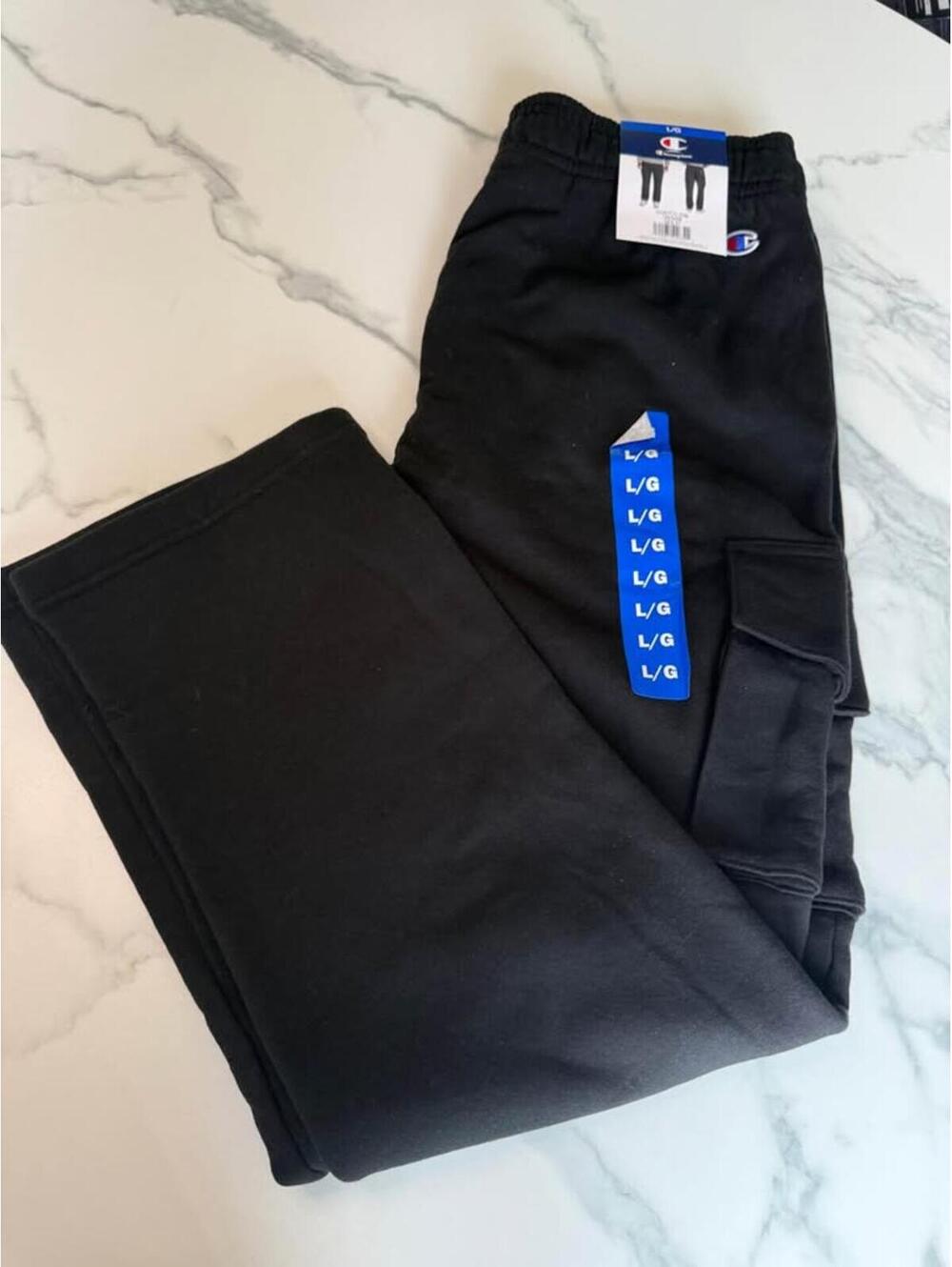 New Champion Black Joggers L/G